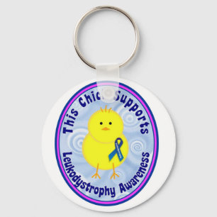 this chick supports Leukodystrophy Awareness Key Ring