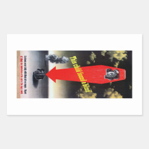 This Child Found a Blind Rectangular Sticker