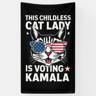 This Childless Cat Lady is Voting Kamala Election Banner