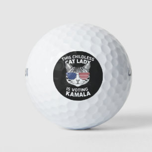 This Childless Cat Lady Is Voting Kamala Election Golf Balls