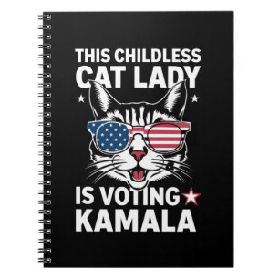 This Childless Cat Lady is Voting Kamala Election Notebook