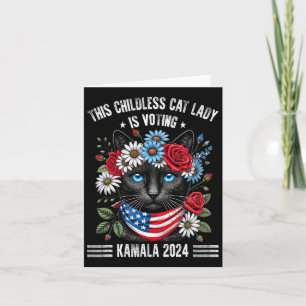 This Childless Cat Lady Is Voting Kamala-harris 20 Card