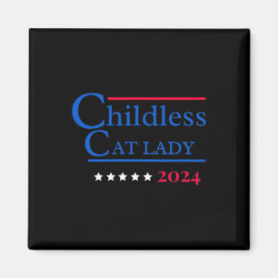 This Childless Cat Lady Is Voting Kamala-harris 20 Magnet