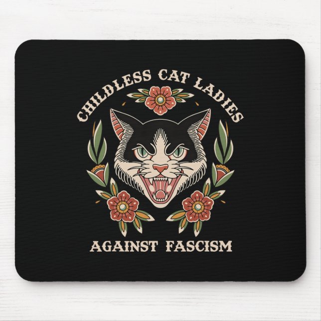 This Childless Cat Lady Is Voting Kamala-harris 20 Mouse Mat (Front)