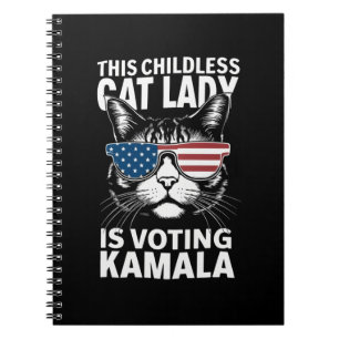 This Childless Cat Lady is Voting Kamala-Harris 24 Notebook