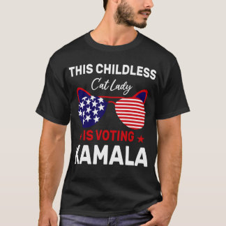 This Childless Cat Lady, Kamala Election 24 Ladies T-Shirt
