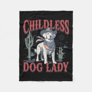 This Childless Dog Lady Is Voting Kamala Harris 20 Fleece Blanket