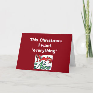 THIS CHRISTMAS-WANT EVERYTHING/SHARE IT WITH "YOU" HOLIDAY CARD