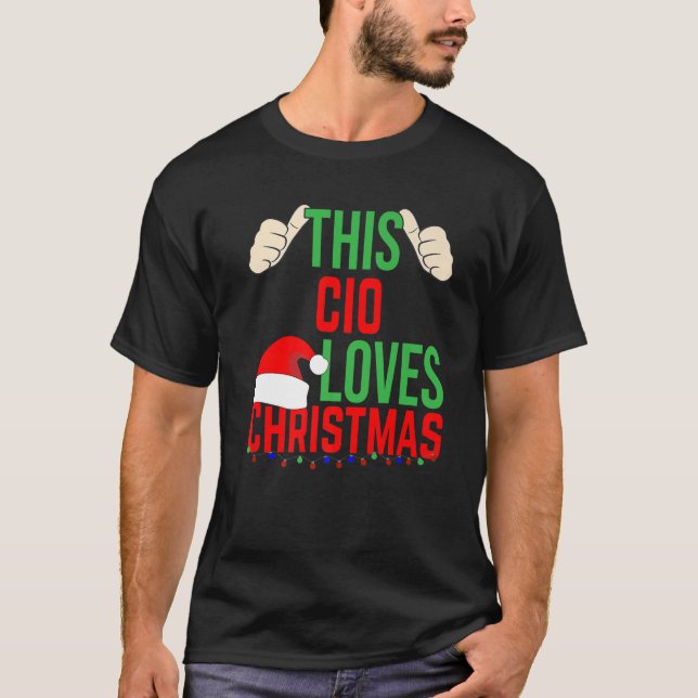 This CIO Loves Christmas Merry Xmas Holiday T-Shirt (Front)