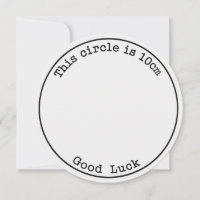 This Circle Is 10cm Good Luck Funny Pregnancy