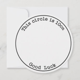 This Circle Is 10cm Good Luck Funny Pregnancy Invitation