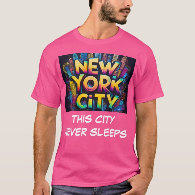 This city never slepps T-Shirt (Front)
