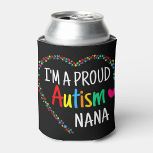 This colourful autism heart made with puzzle piece can cooler