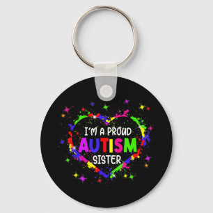 This Colourful Autism Heart Made With Puzzle Piece Key Ring