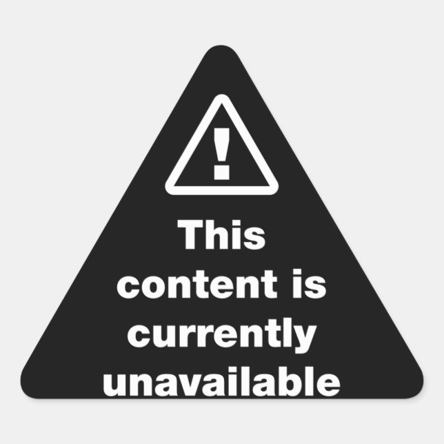 ⚠ This Content Is Currently Unavailable Triangle S Sticker (Front)