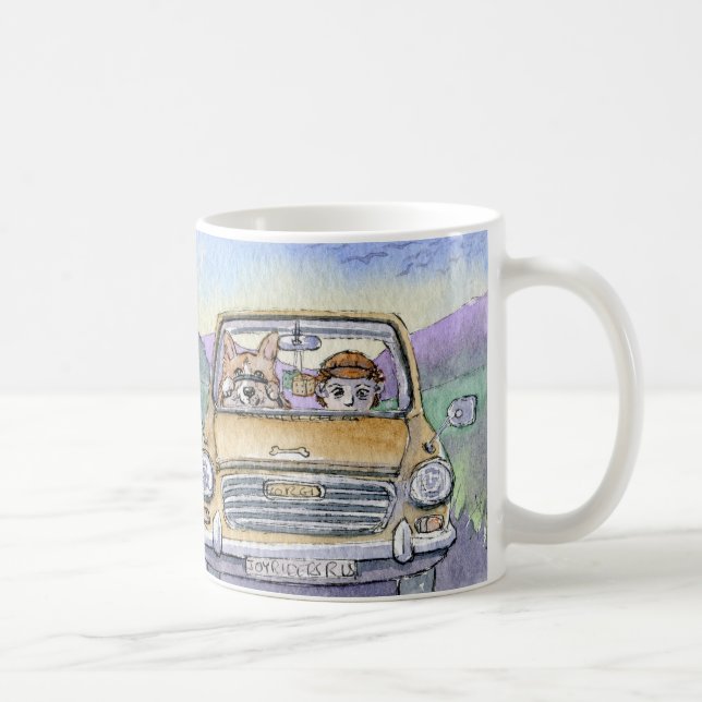 This Corgi dog took his hoomun... Coffee Mug (Right)