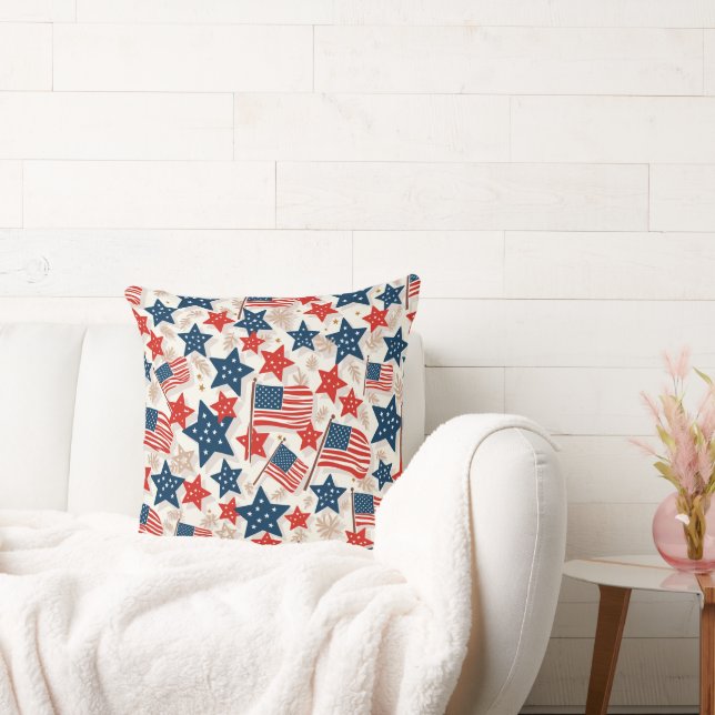 This cushion depicts the national flag. (Couch)