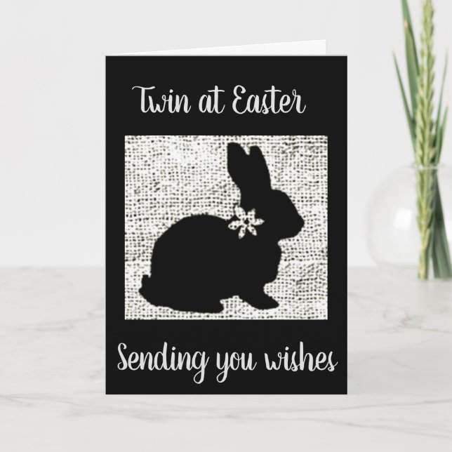 THIS CUTE BUNNY IS HOPING BY TO SAY HAPPY *EASTER* HOLIDAY CARD (Front)