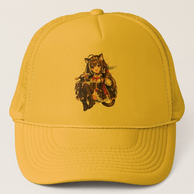This cute pastel anime girl Hat (Front)