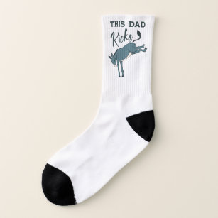 This Dad Kicking Donkey Funny Fathers Day Socks