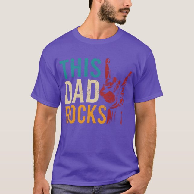 This Dad Rocks Best Dad Father Rock And Roll girl T-Shirt (Front)
