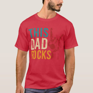This Dad Rocks Best Dad Father Rock And Roll retro T-Shirt