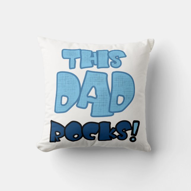 This Dad Rocks Gifts Cushion (Front)