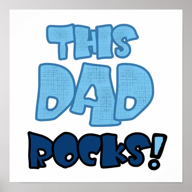 This Dad Rocks Gifts Poster (Front)