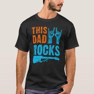 This Dad Rocks Rock N Roll Heavy Metal Fathers Day T-Shirt
