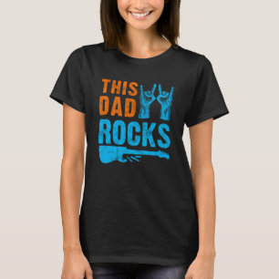This Dad Rocks Rock n Roll Heavy Metal Fathers Day T-Shirt