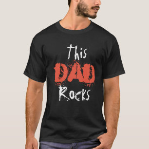 This Dad Rocks t-shirt rock style gift for dad