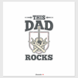 This Dad Rocks Vintage Guitar Dad Shirt Design (3)