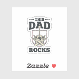 This Dad Rocks Vintage Guitar Dad Shirt Design (3)