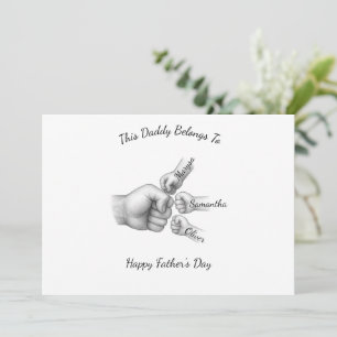 This Daddy Belongs To – Gift with Kids' Names -  Holiday Card