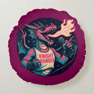 This Dragon Spits Fire Round Cushion