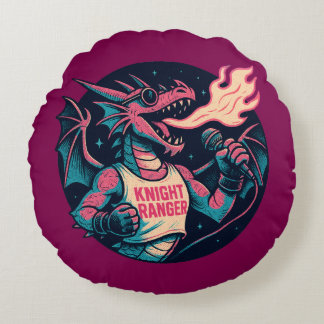 This Dragon Spits Fire Round Cushion