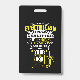 This electrician is fully qualified ID badge