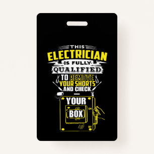This electrician is fully qualified ID badge