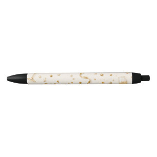 This Elegant Champagne Confetti Design Works for E Black Ink Pen
