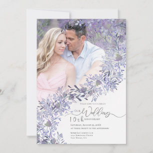 This elegant wedding anniversary Photo invitation