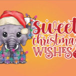 This Elephant Christmas Card<br><div class="desc">Celebrate the holiday season with a beautiful Christmas card featuring a cute elephant. Each card is printed on thick,  high-quality paper and can be  individually designed with your wishes in mind! The perfect gift for any animal lover.</div>