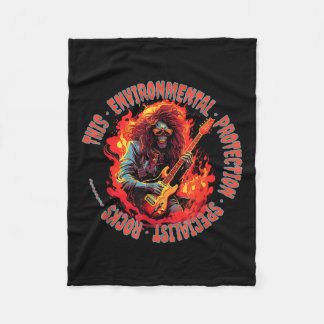 This Environmental Protection Specialist Rocks Fleece Blanket