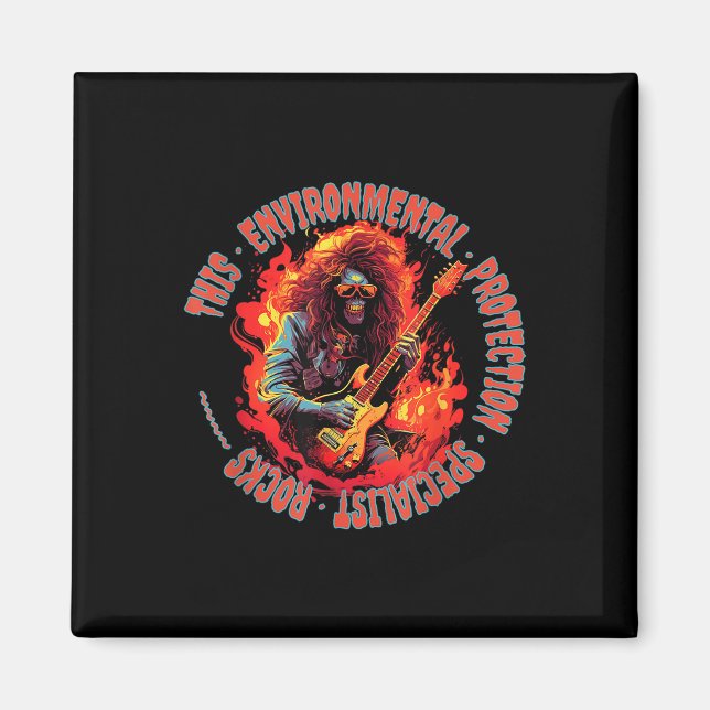 This Environmental Protection Specialist Rocks Magnet (Front)