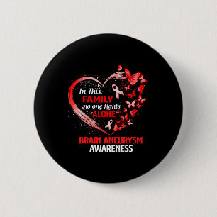 This Family Brain Aneurysm Butterfly 6 Cm Round Badge