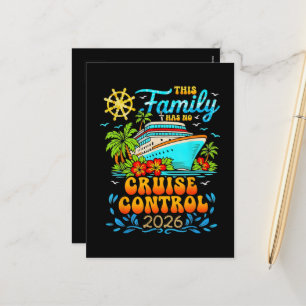 This Family Cruise Has No Control 2026 Vacation Holiday Postcard