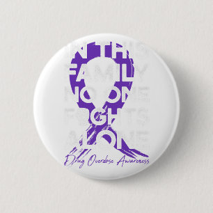 This Family Drug Overdose Warrior 6 Cm Round Badge