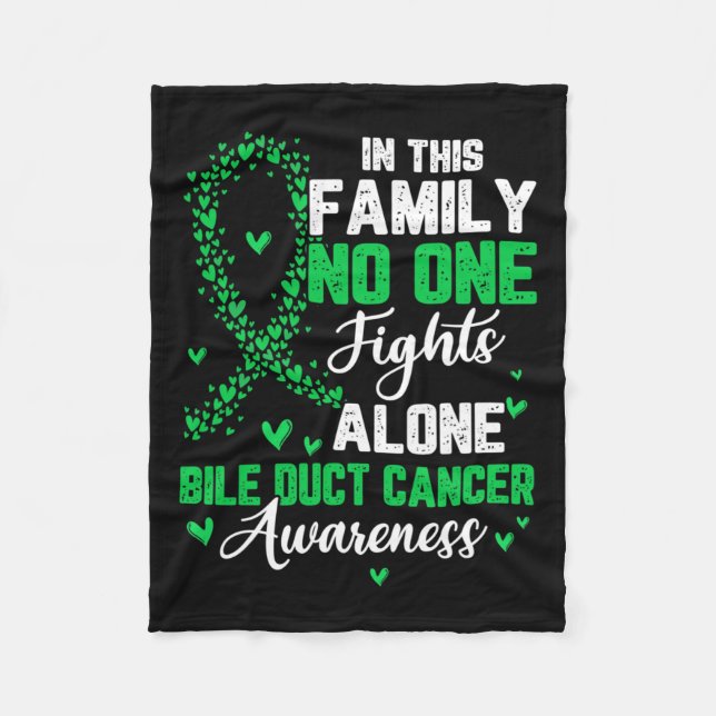 This Family Nobody Fight Alone Bile Duct Cancer Aw Fleece Blanket (Front)