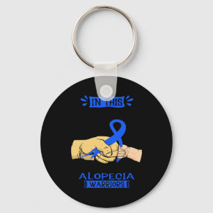 This Family Nobody Fights Alone Team Alopecia Warr Key Ring