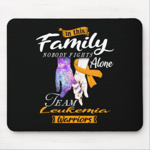 This Family Nobody Fights Alone Team Leukaemia War Mouse Mat