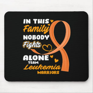 This Family Nobody Fights Alone Team Leukaemia War Mouse Mat